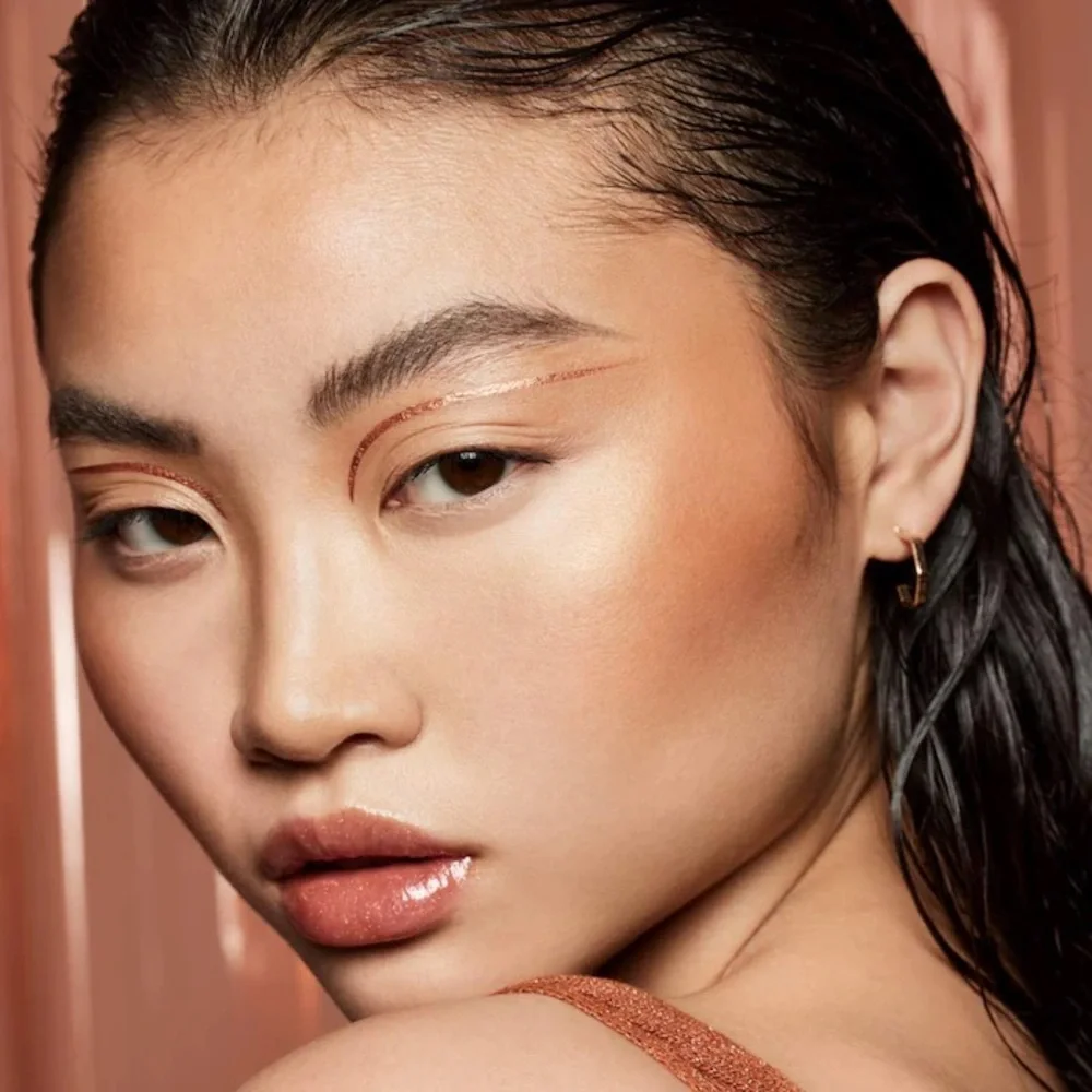 🆕 FENTY BEAUTY Glitty Lid Shimmer Liquid Eyeliner in Ritzy Rose - rose gold NIB